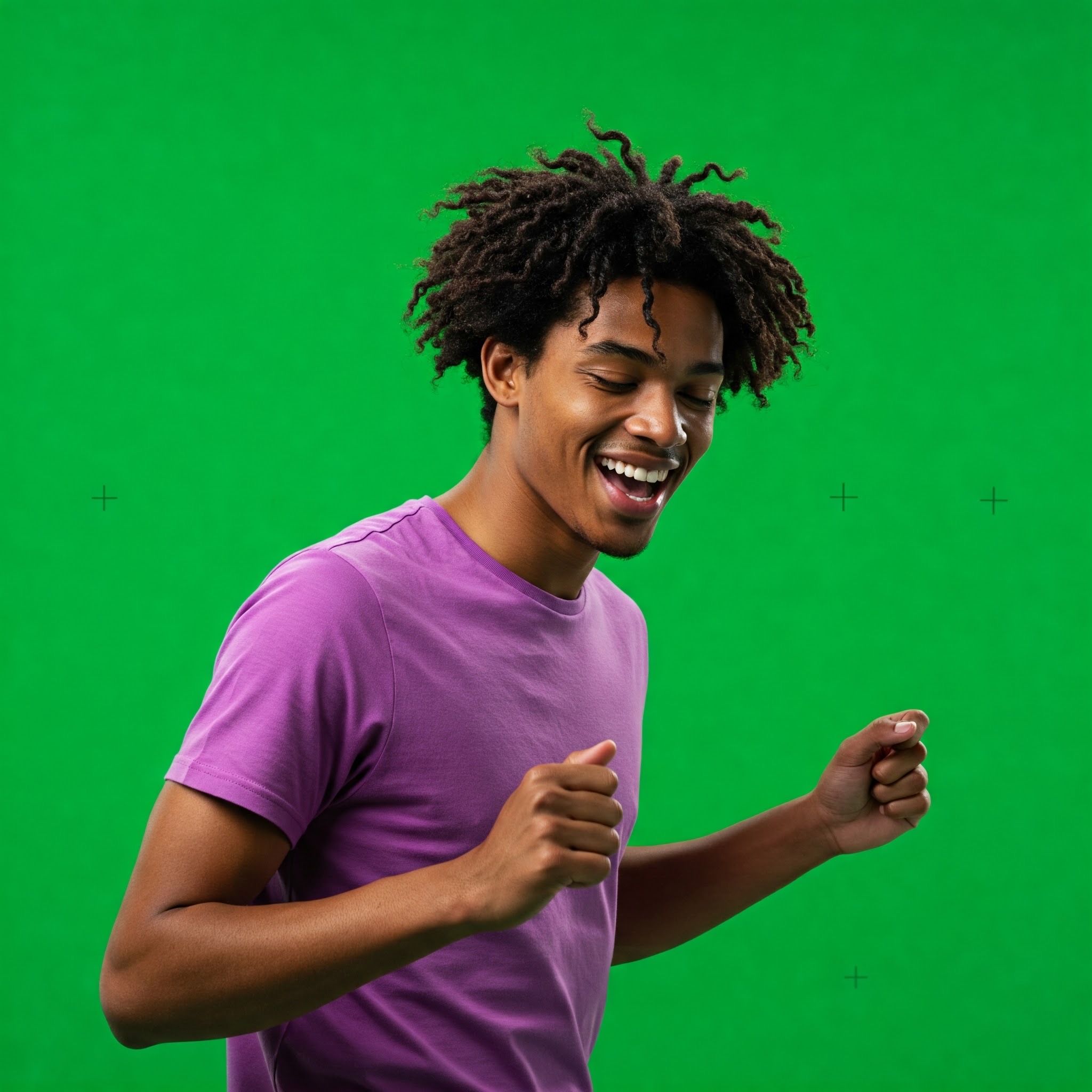 photo of Happy Young Man Dancing Against Green Screen